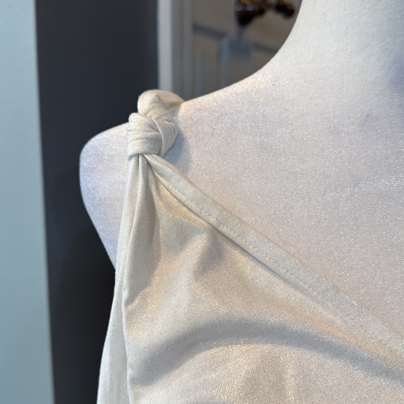 NWT By Anthropologie Shine Knot Flowy Tank‎ in Ivory Size Medium - Picture 10 of 11